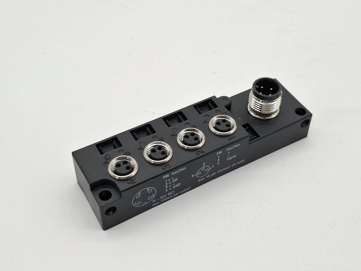 Sensor Aktor Verteiler, 15-30V DC, SAI-4F-3P-M8L-M12-LOG, Pulsotronic, neu