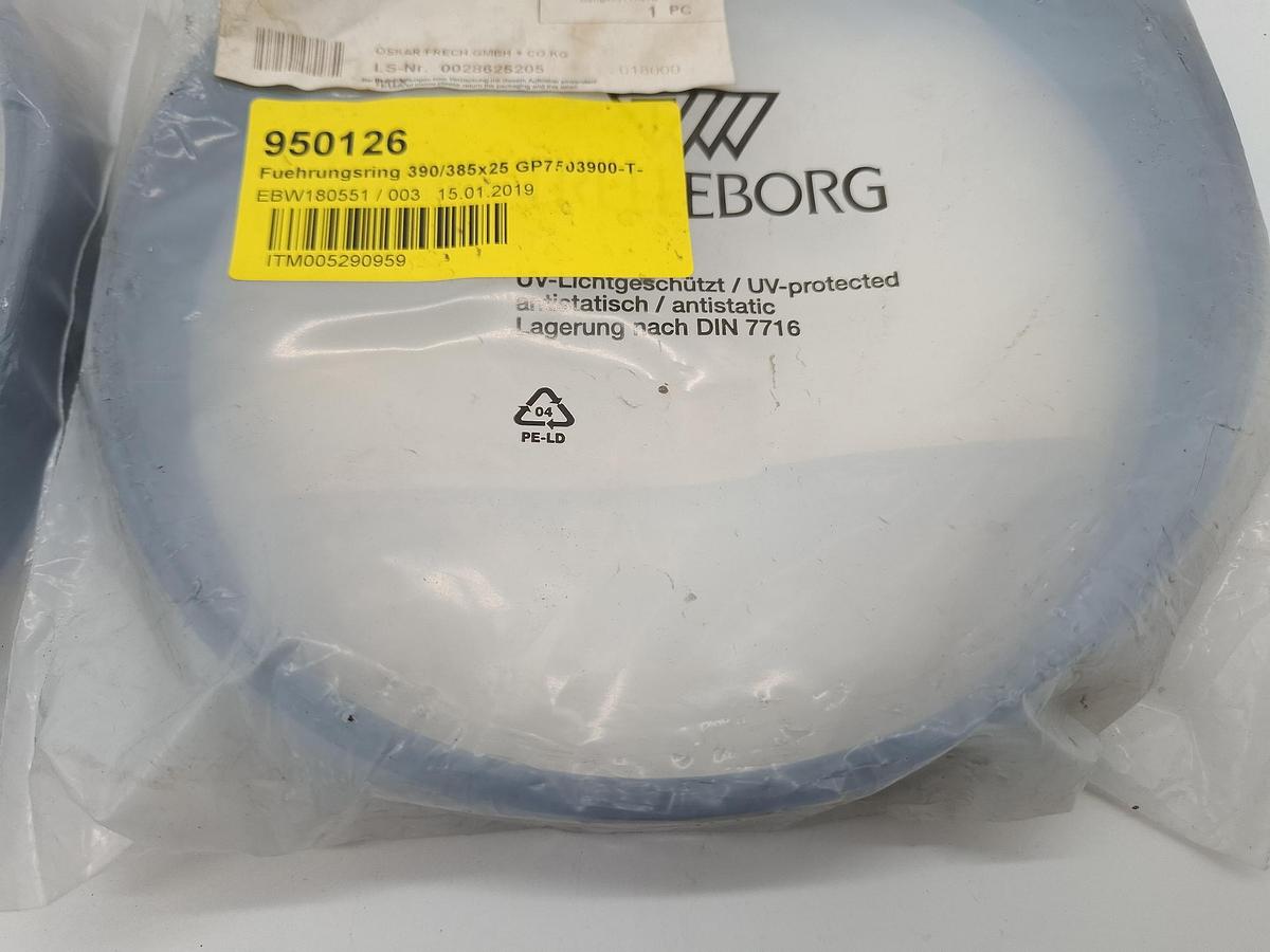 2 Stück Kolbenführungsring 390/385x25, GP7503900-T51, Trelleborg, neu