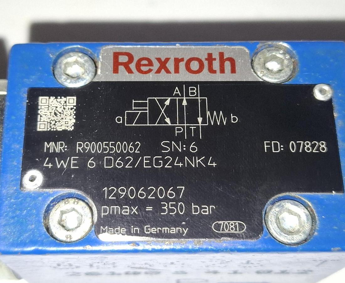 Wegschieberventil, R900550062, 4WE6D62/EG24NK4, Rexroth, neuwertig