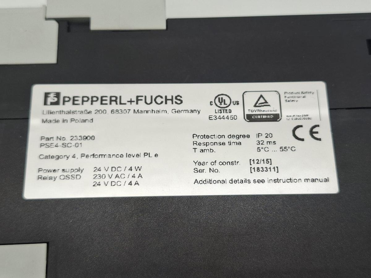 Sicherheitsschaltgerät, PSE4-SC-01, Pepperl und Fuchs, neu