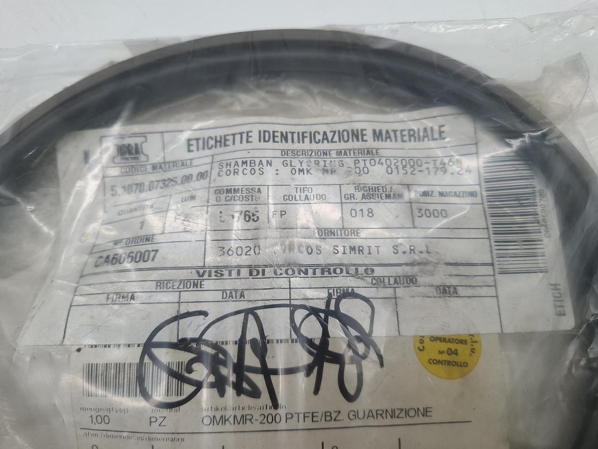 Kolbendichtung für d200mm,  179/200x8,1, PT0402000-T46N, Trelleborg, neu -50%