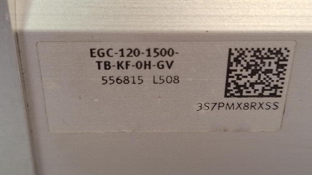 Linearantrieb, Zahnriemenachse, Hub1500, EGC-120-1500-TB-KF-0H-GV, 556815, Festo, neuwertig
