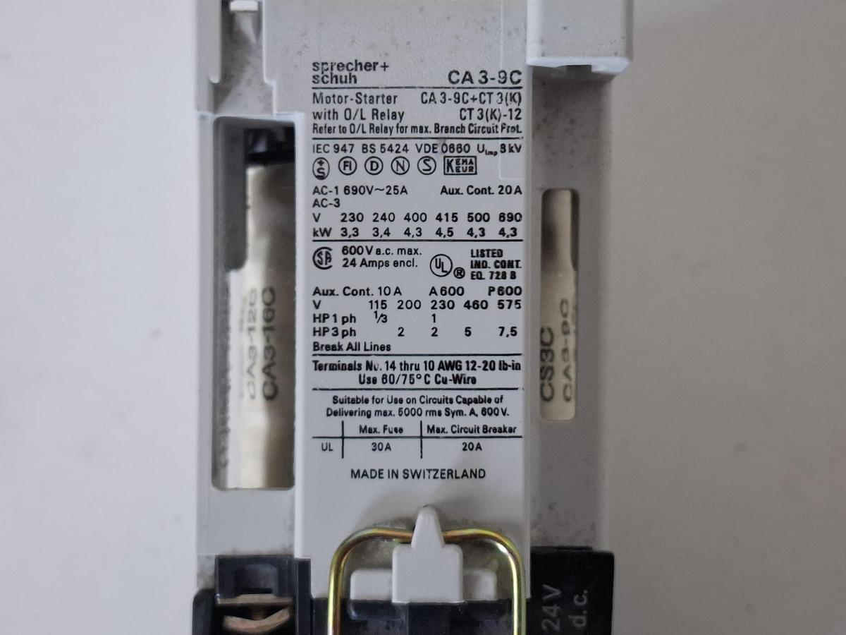 Gebraucht 3 Stück Schütz mit Hilfskontakt, CA3-9C + CS3-P, Sprecher & Schuh, gebraucht