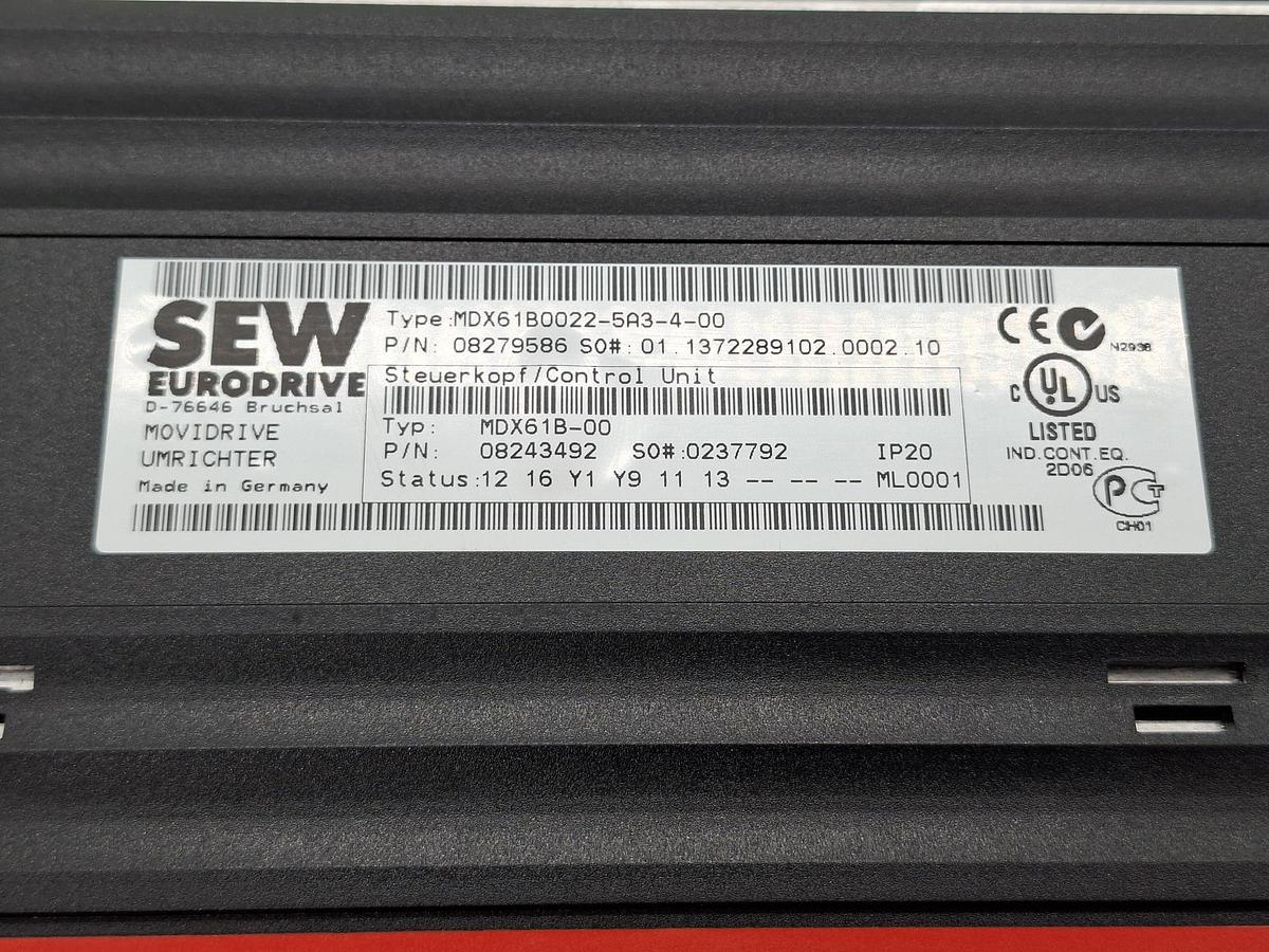 Gebraucht Frequenzumformer, nur 1145 Stunden! 2,2KW, MDX61B0022-5A3-4-00, SEW, gebraucht-Top