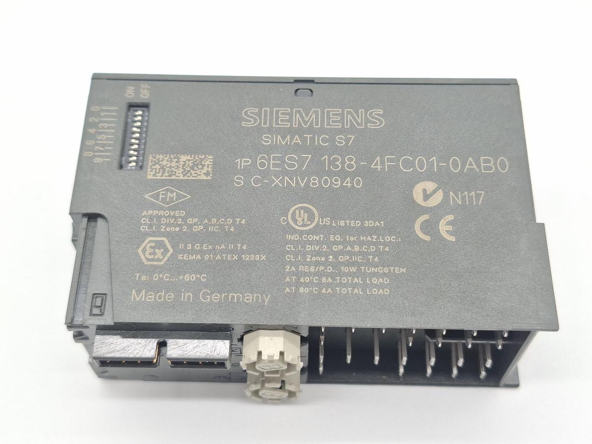 Profisafe, Input/Output, 6ES7 138-4FC01-0AB0, Siemens, neu