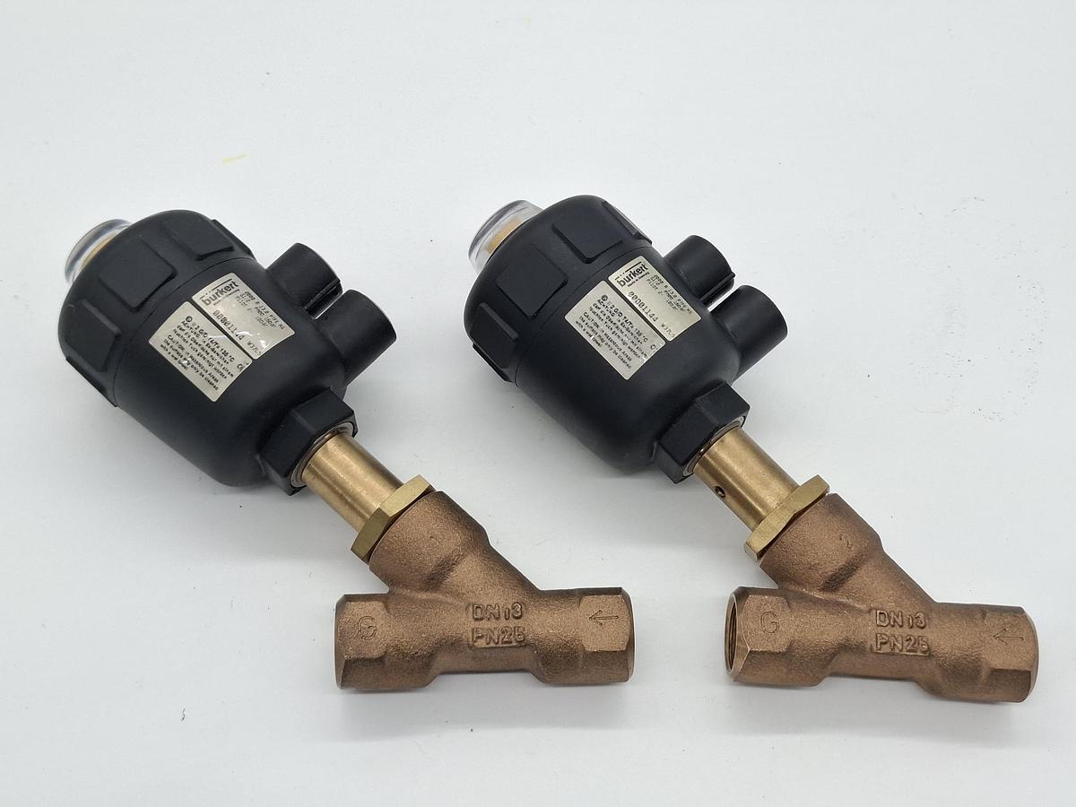 Schrägsitzventil, 2000 B PTFE RG, 10bar, DN13, PN25, G1/2", 001144, Bürkert, neuwertig