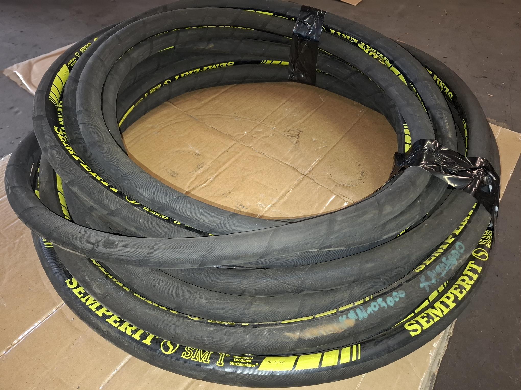 27m Sandstrahlschlauch, Clemco SM1, DN19mm, 12bar, d19x7mm, Semperit, neuwertig -60%