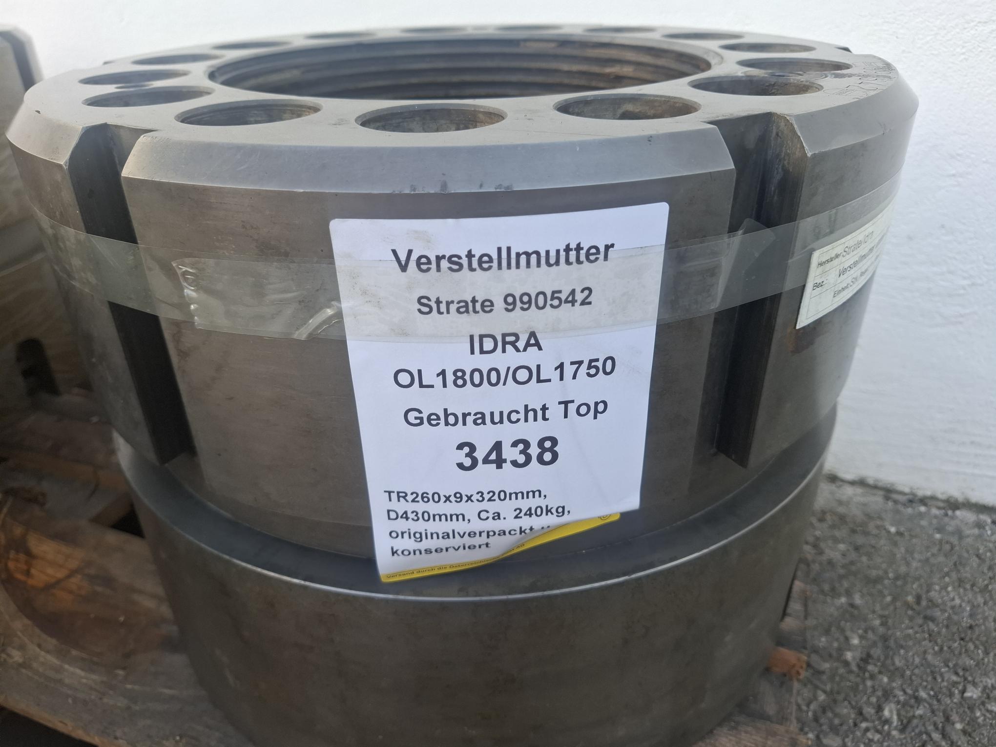 Gebraucht Verstellmutter für Druckgussmaschine IDRA OL1800, TR260x9, 990542, Idra, gebraucht-Top