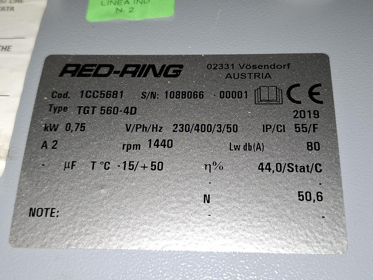 Industrie Rohrventilator mit Zubehör, D560mm, TGT 560-4D + .., Red Ring, neu -40%