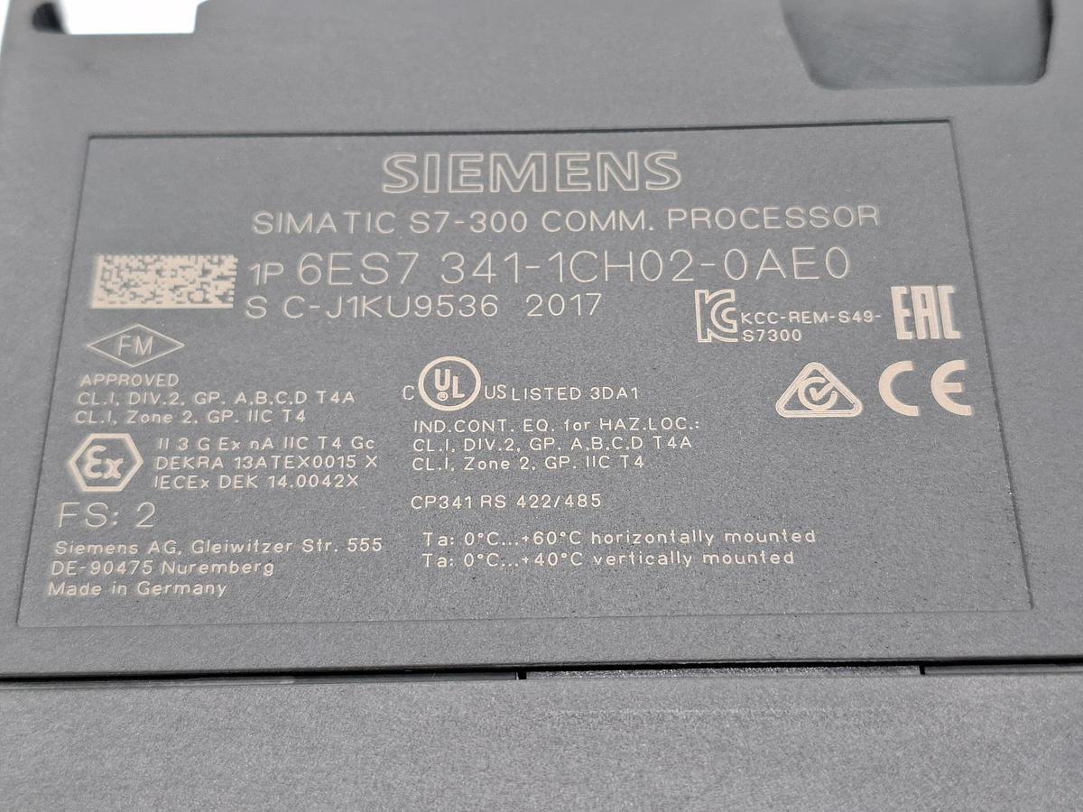 Gebraucht Prozessor CP341, 6ES7 341-1CH02-0AE0, Siemens, gebraucht-Funktionszusicherung