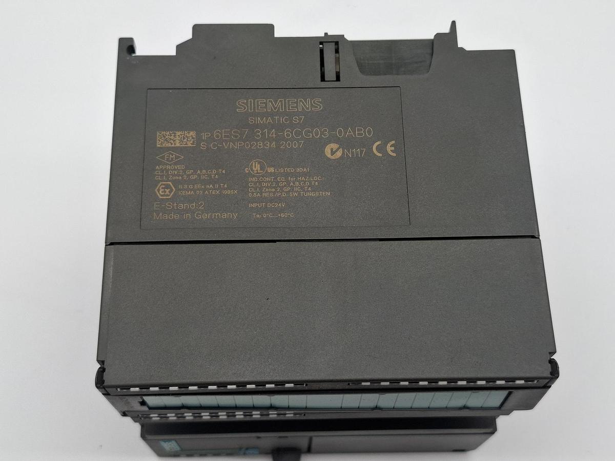 Gebraucht S7 CPU 314C-2 DP, 6ES7 314-6CG03-0AB0, Siemens, gebraucht-Funktionszusicherung