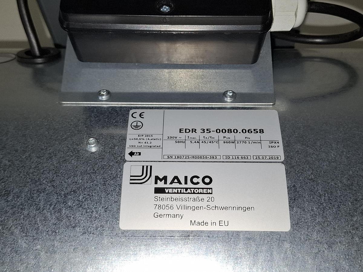 Diagonal Rohr Ventilator, 230V, D350mm, 5000m³/h, EDR 36-0080.0658, MAICO, neu
