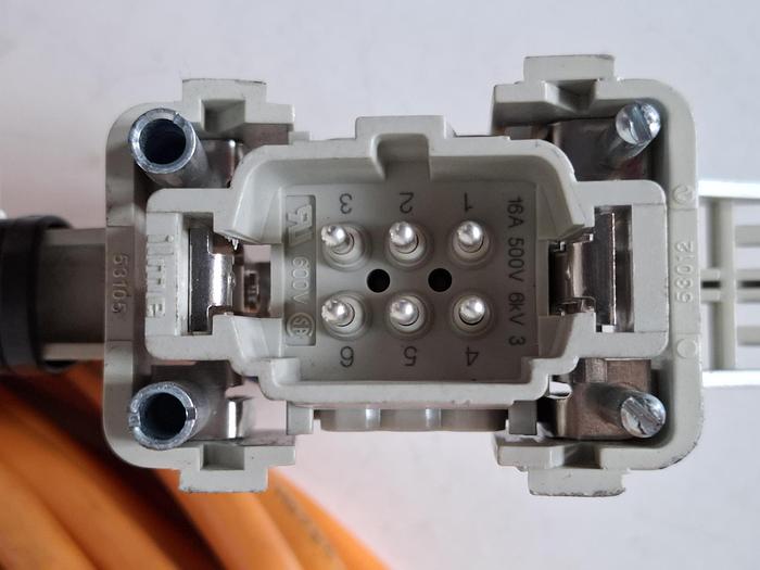 Gebraucht 4 Stück Helukabel mit Industriesteckverbinder, H07BQ-F 3G1,5, General Cavi, gebraucht