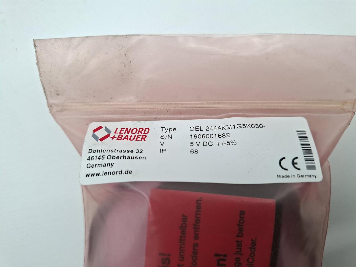 Programmierbarer Einbaugeber, GEL 2444KM1G5K030, Lenord & Bauer, neu
