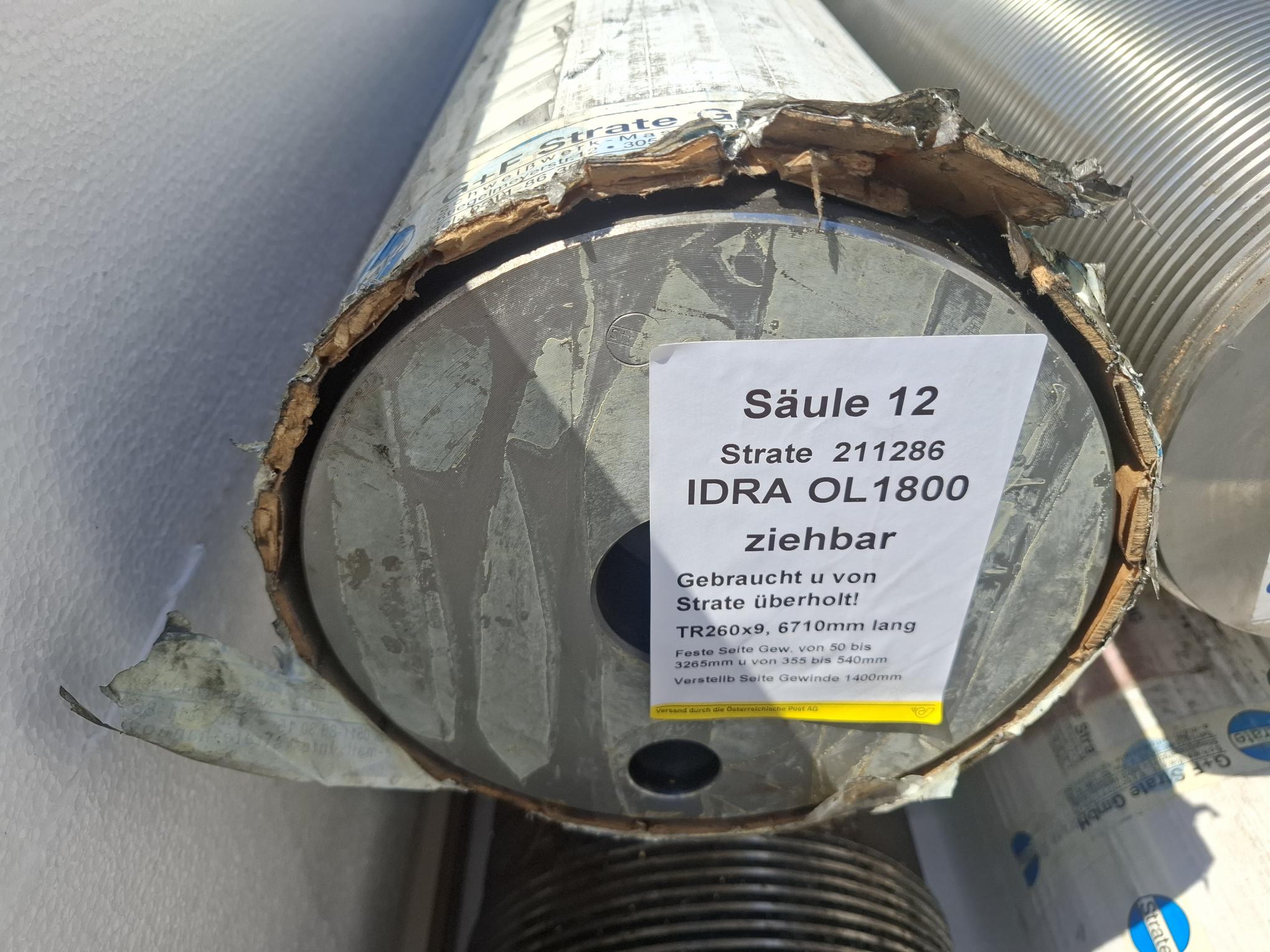 Überholt Ersatzsäule für IDRA OL1800, ziehbar, D260mmx6710mm, (12), 211286. Idra, überholt