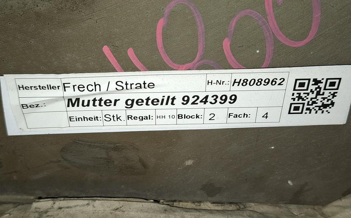 Geteilte Mutter für Druckgussmaschine, TR375x12, 924399, Frech/Müller Weingarten, neu