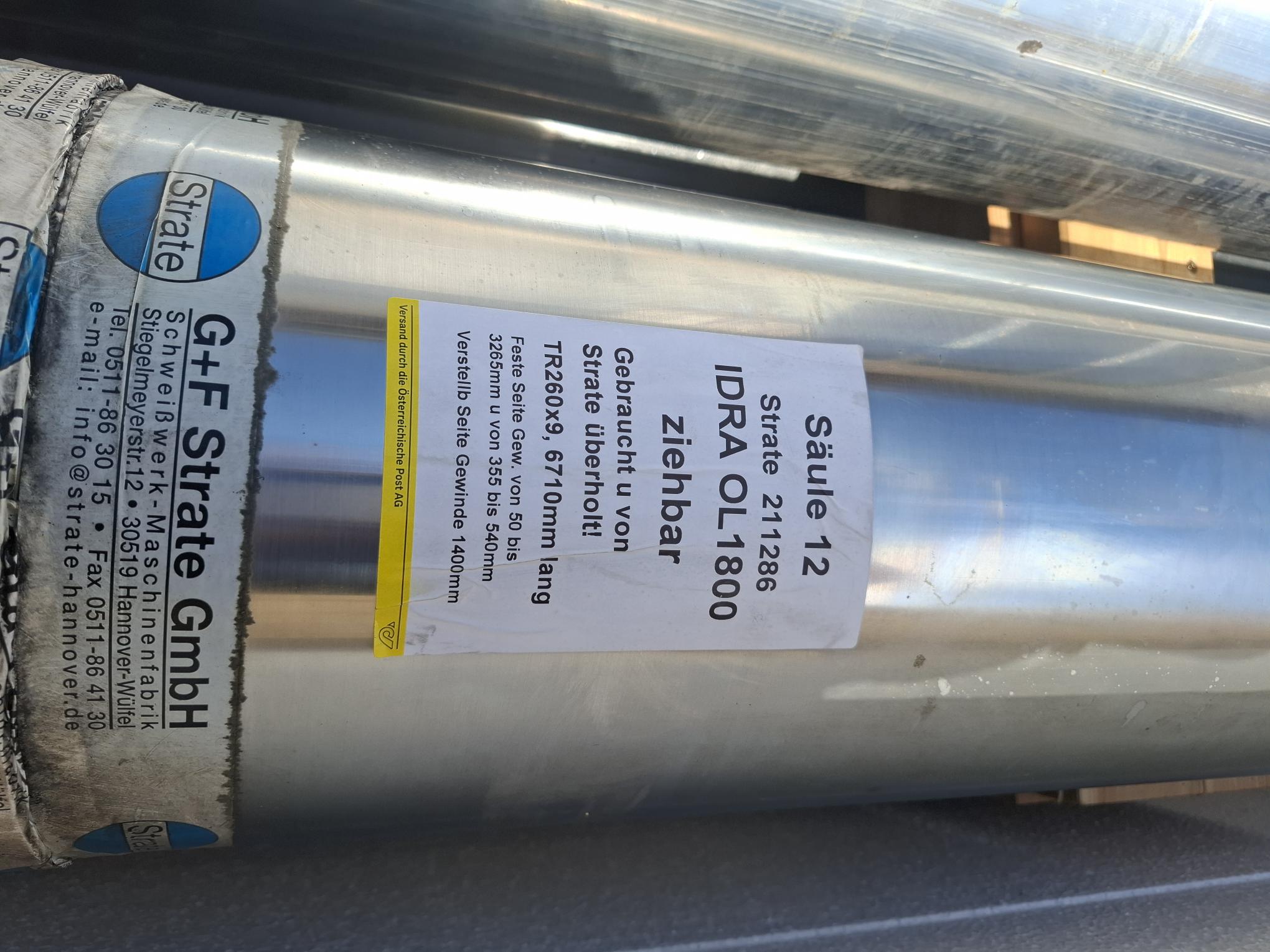 Überholt Ersatzsäule für IDRA OL1800, ziehbar, D260mmx6710mm, (12), 211286. Idra, überholt