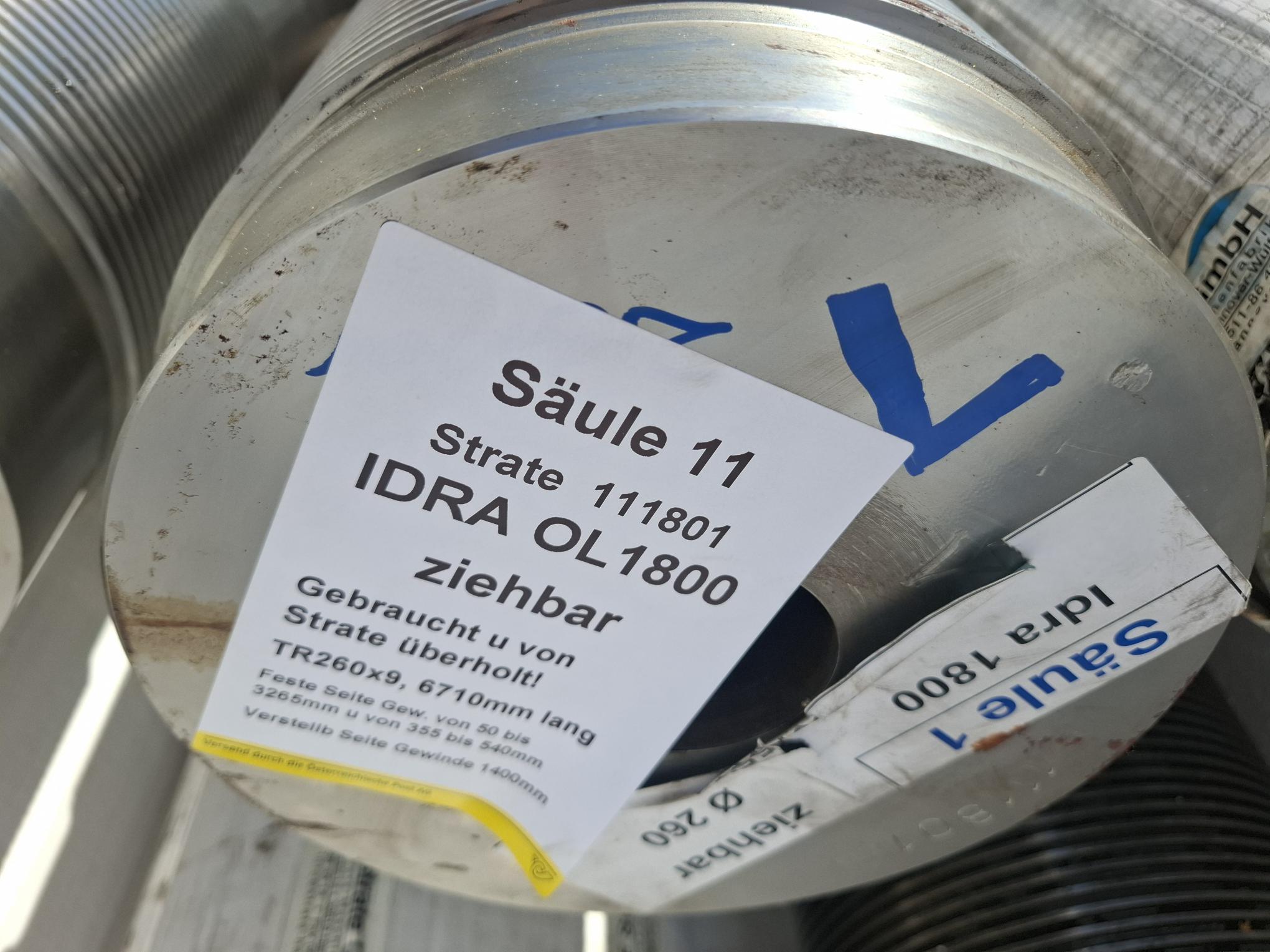 Überholt Ersatzsäule für IDRA OL1800, ziehbar, D260mmx6710mm, (11), 111801, Idra, überholt