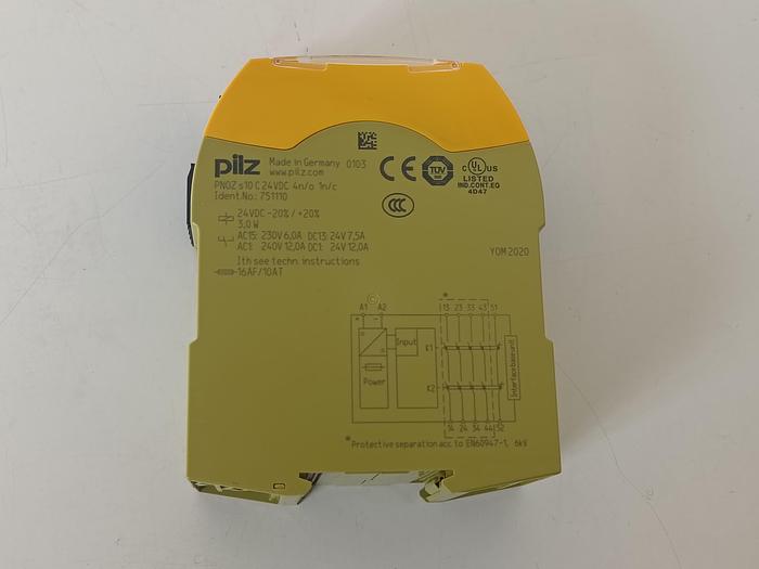 Gebraucht Sicherheitsrelais, PNOZ s10, 751110, C 24 VDC, Pilz, neuwertig