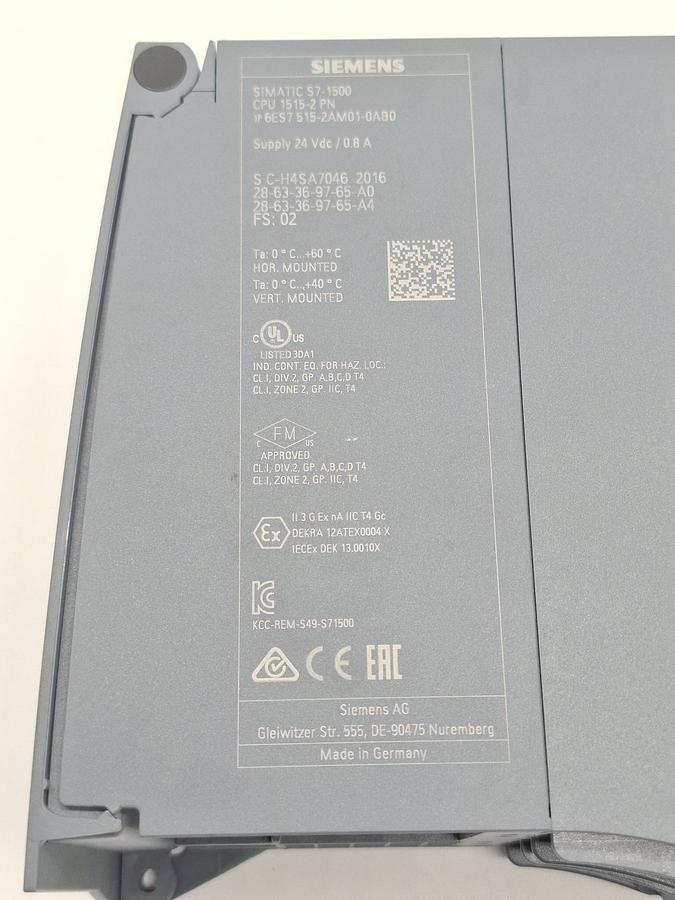 Gebraucht Simatic S7 1500 CPU, 6ES7 515-2AM01-0AB0, Siemens, gebraucht-Top
