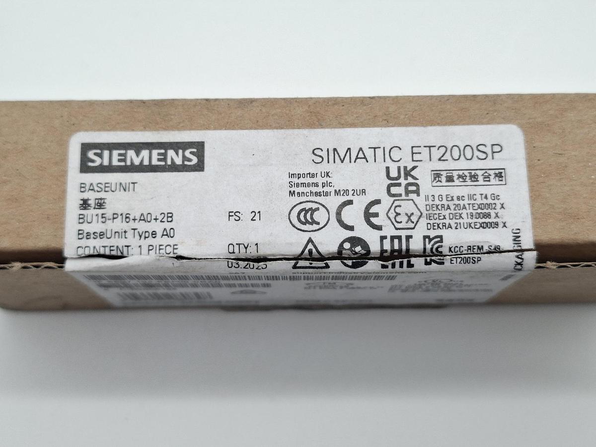 5 Stück Base unit Typ A0, 6ES7 193-6BP00-0BA0 Siemens, neu