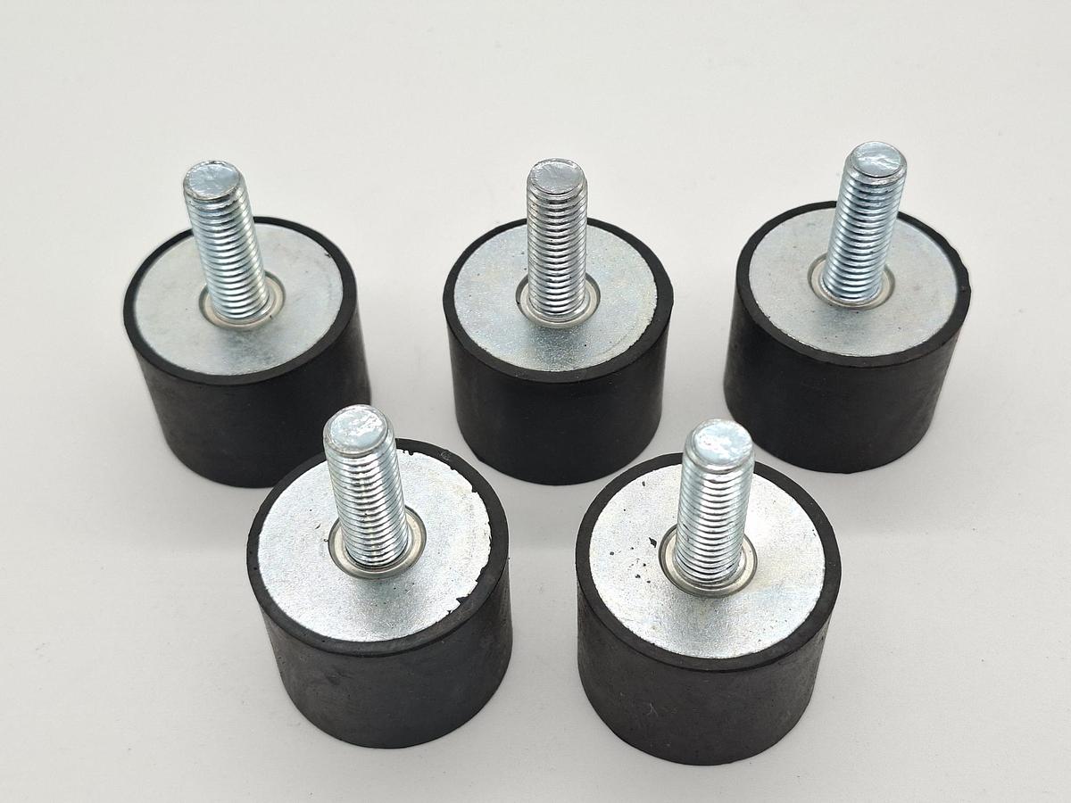 5 Stück Schwingungsdämpfer, Gummipuffer, Silentblock, D40 x 30mm, M10, , neu