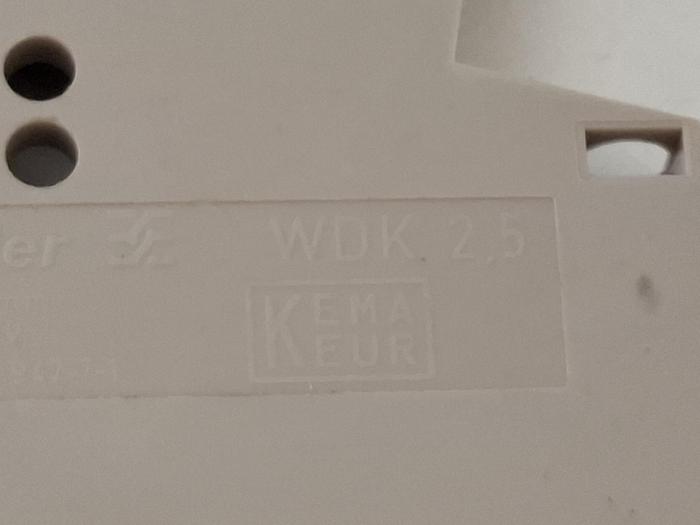 Gebraucht 1 Set=92 Stück, Reihenklenmmen + Zubehör, ZDU4-2/3AN, WDK2,5, Weidmüller, gebraucht