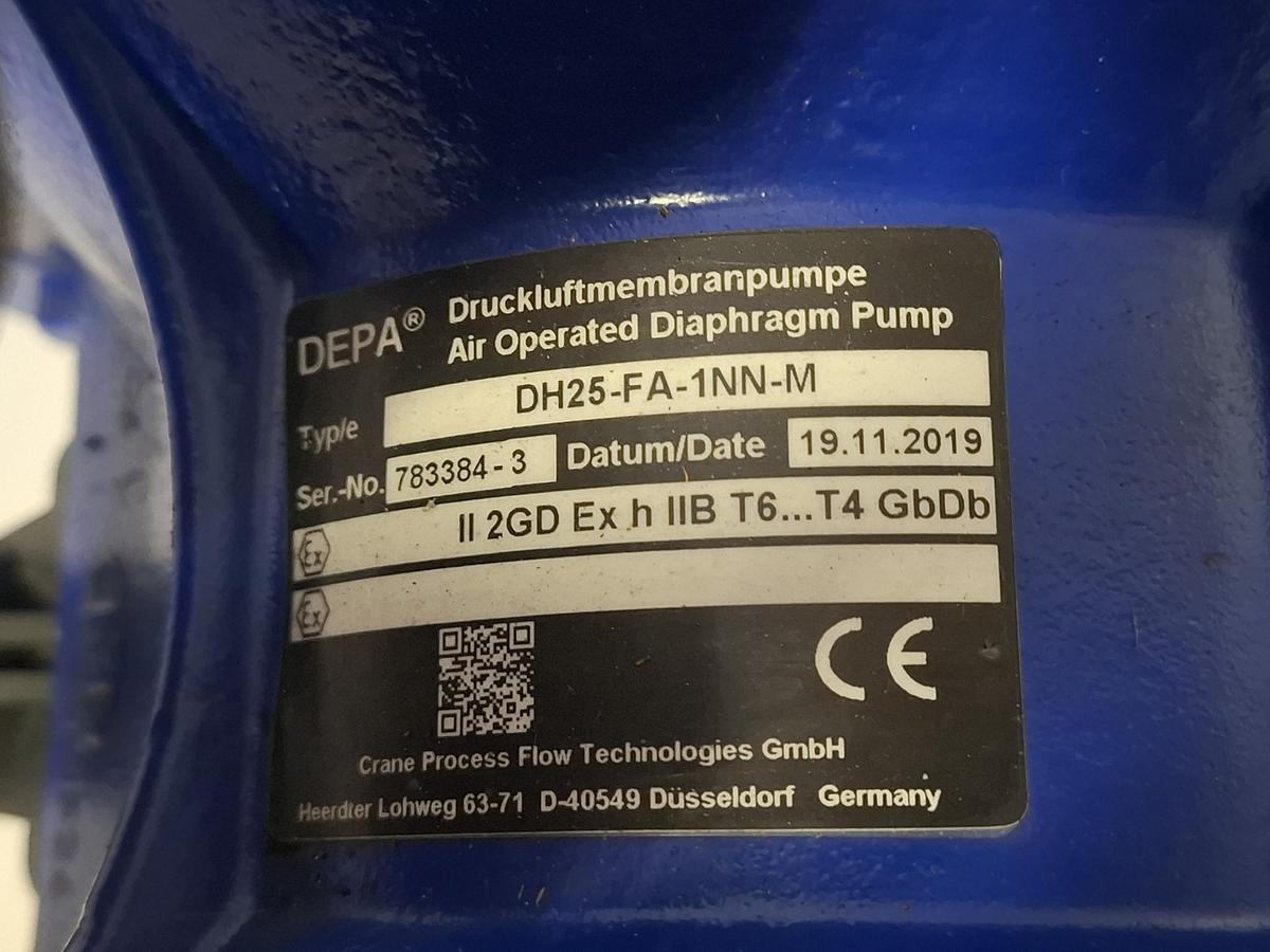 Gebraucht Ex geschützte Druckluftmembranpumpe, DH25-FA-1NN-M, DEPA, gebraucht-Top