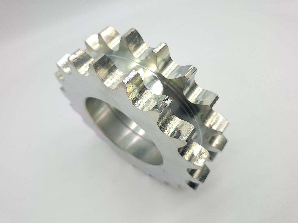 2 fach Kettenrad, Stahl, B21, Z19 , neu