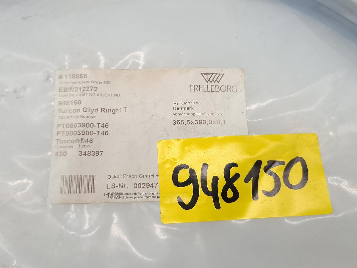 Kolbendichtung für d390mm,  365,5/390x8,1, PT0803900-T46, Trelleborg, neuwertig -60%