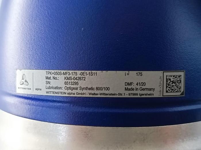 Gebraucht Hypoidgetriebe, I=175, TPK+050S-MF3-175-0E1-1S11, Wittenstein, neuwertig -40%