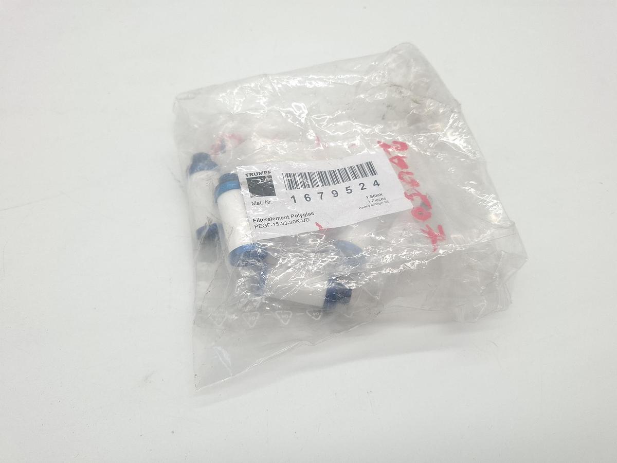 5 Stück Filterelement Polyglas, PEGF-15-33-30K-DU, 1679524 Trumpf, neu