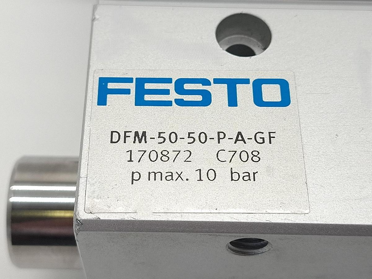 Doppelt geführter Zylinder, Hub 50mm, DFM-50-50-P-A-GF, 170872, Festo, neu