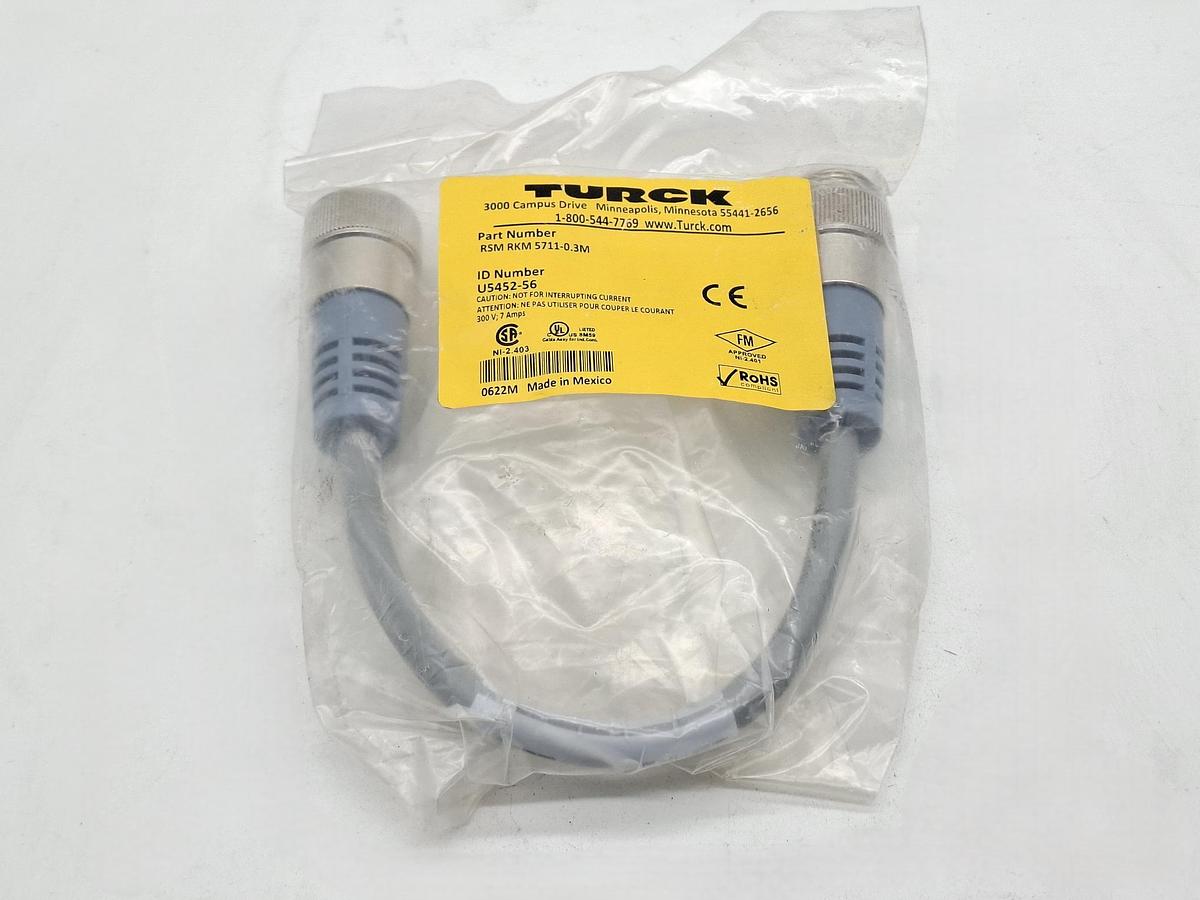 Power supply cable, 0,3m, RSM RKM 5711-0,3M, Turck, neu