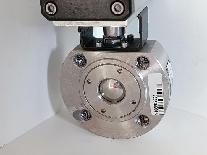 Gebraucht Edelstahl Kompakt Kugelhahn mit Pneumatikantrieb, getestet, DN32, Omol, gebraucht