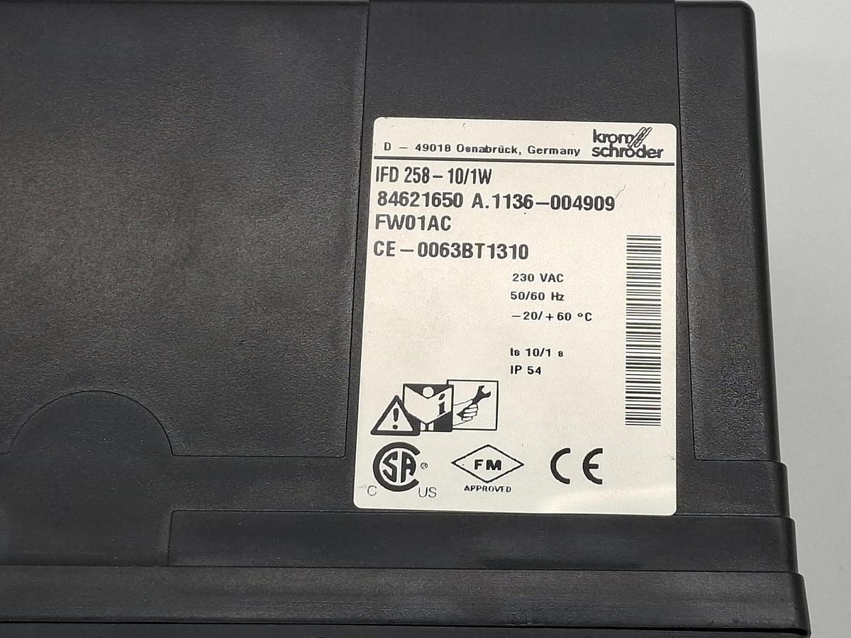 Gasfeuerungsautomat, IFD-258-10/1W, Krom & Schroeder, neuwertig