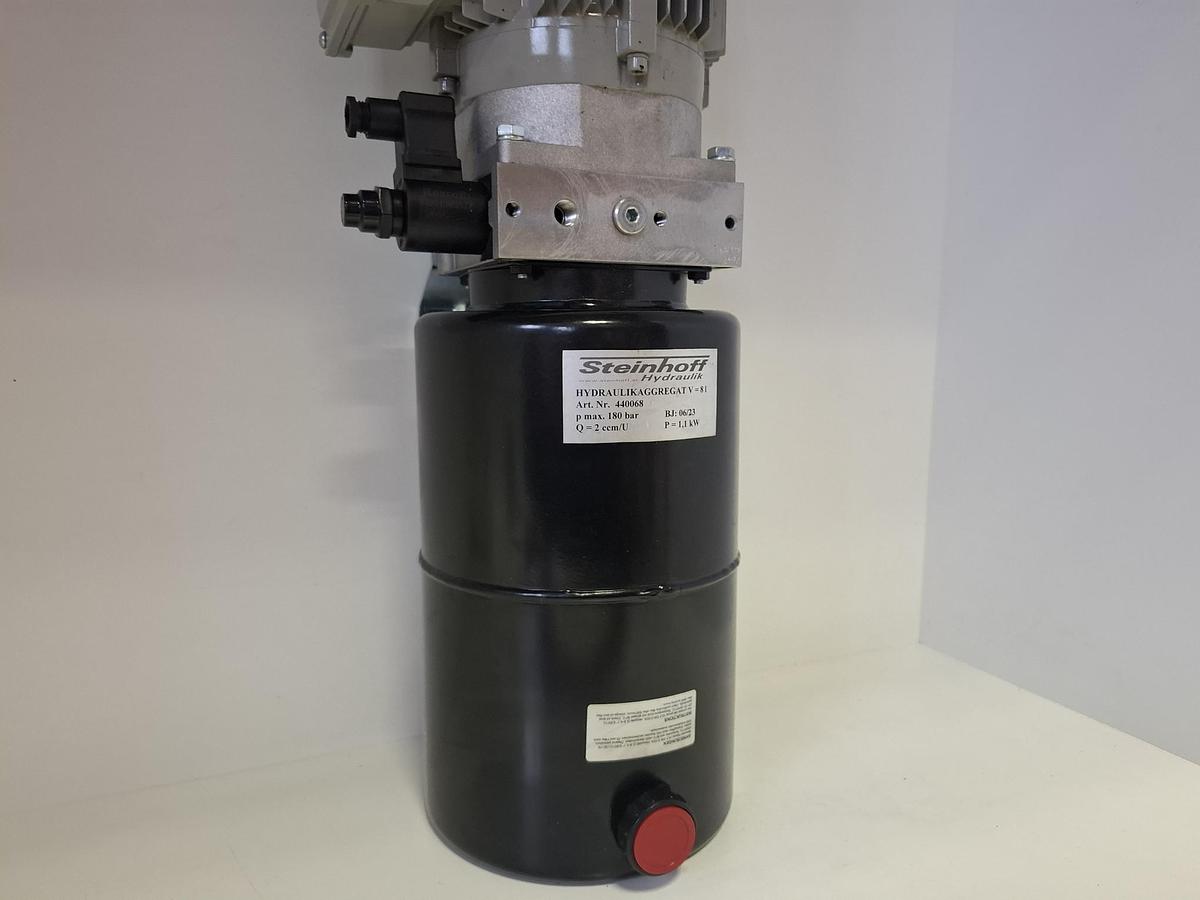 Einfach wirkende Hydraulikpumpe, V=8L, P max.180bar, 2ccm/U, 1,1KW, Steinhoff, neu