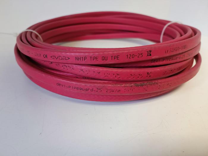 12m Heizband, Heizkabel, 25W/m, 10°C-M2-230V, NH1P TPE QU TPE 120-25, Devi, neu