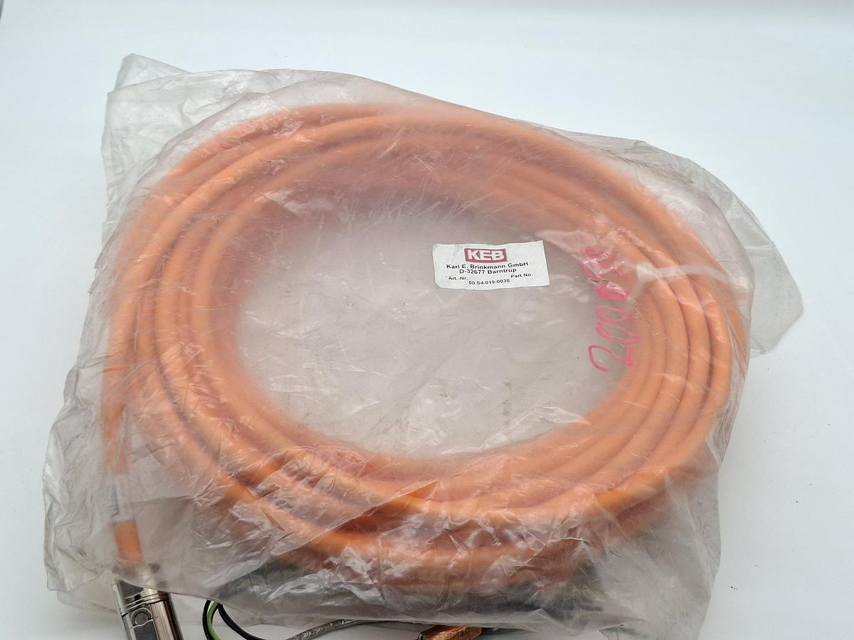 Motorleitung, Leistungskabel, 30m, 00.S4.019-0030, KEB, neu