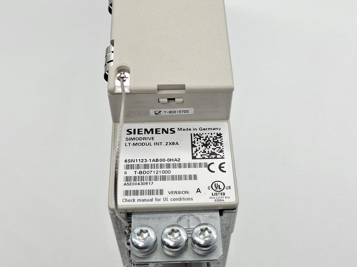 Simodrive Lt-Modul INT.2X8A, 6SN1123-1AB00-0HA2, Siemens, neu