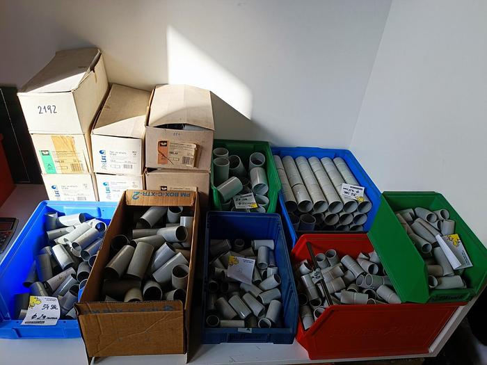 680 Stück Steck und Haftmuffen zur Elektroverrohrung, 16, 25, 29, 37, 45, 50mm, , neuwertig