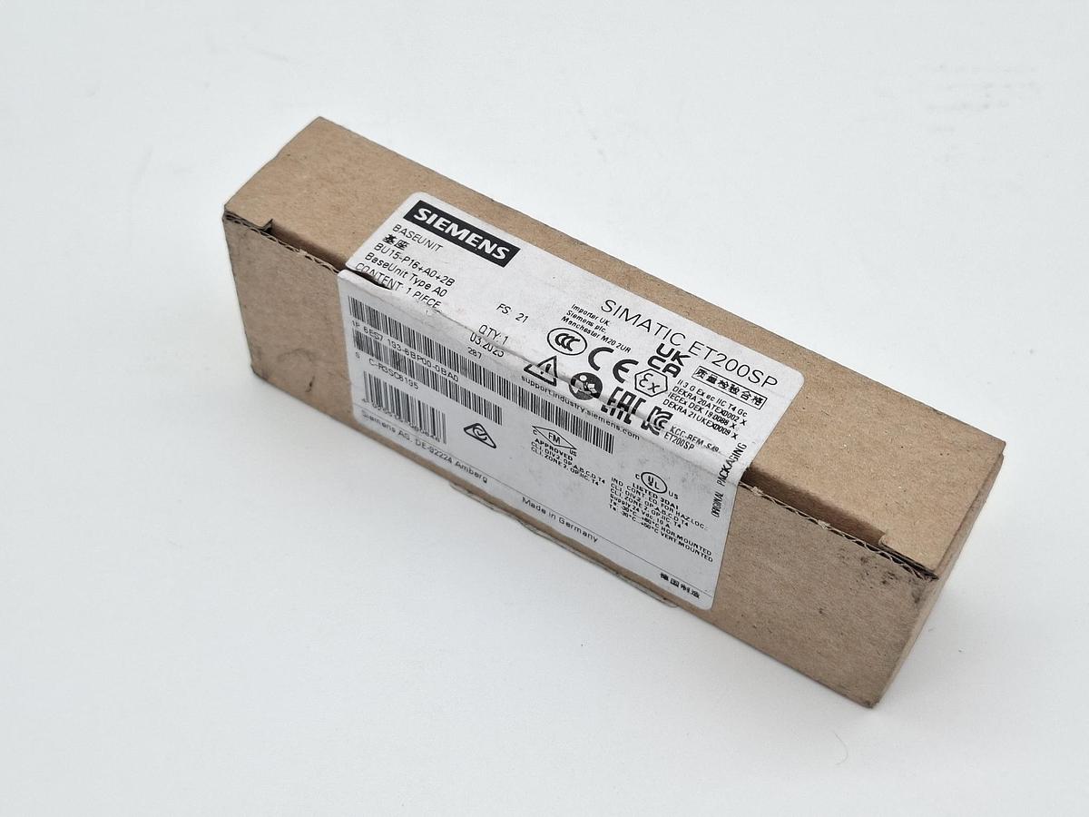 5 Stück Base unit Typ A0, 6ES7 193-6BP00-0BA0 Siemens, neu