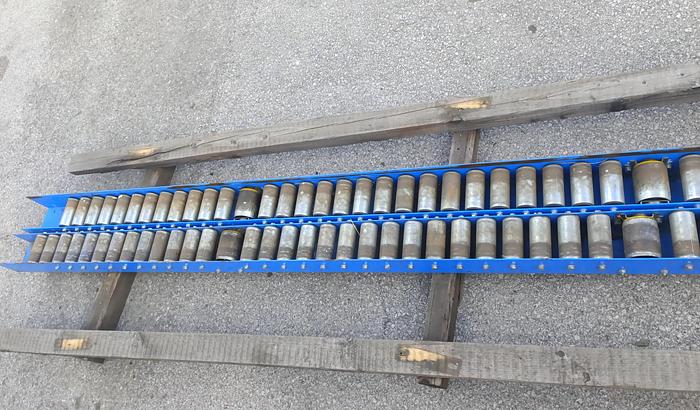 Palettenrollenbahn mit Drehtisch, 10,2m Kraus, neuwertig -70%