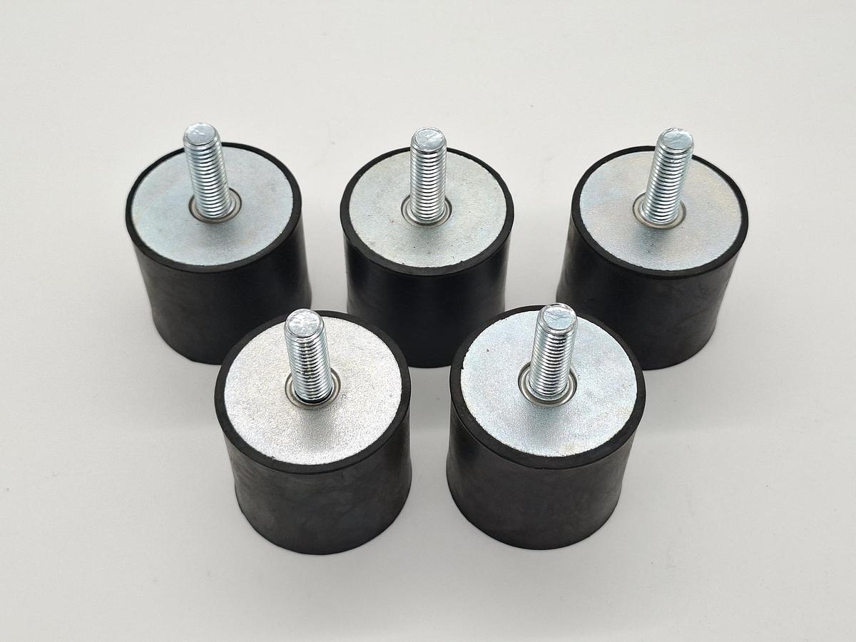 3 Stück Schwingungsdämpfer, Gummipuffer, Silentblock, D50 x 45mm, M10, , neu