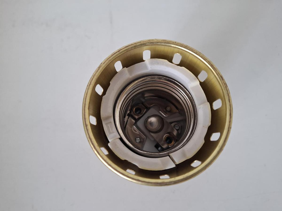 3 Stück Lampenfassungen aus Messing, E40, Vossloh, neuwertig