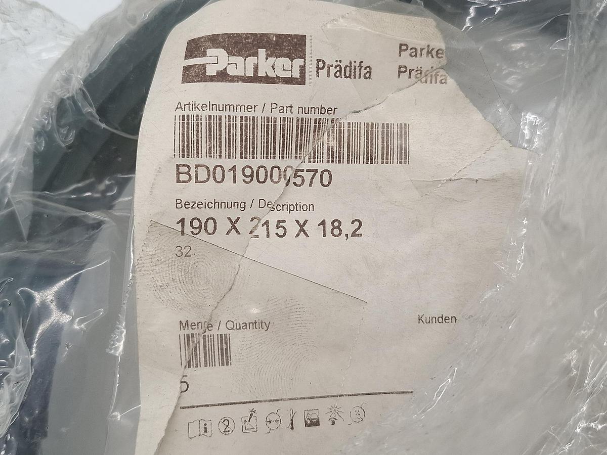 Stangendichtung Ultrathan für d190mm, d190/215x18,2mm, BD 0190 00570, Parker, neu -50%