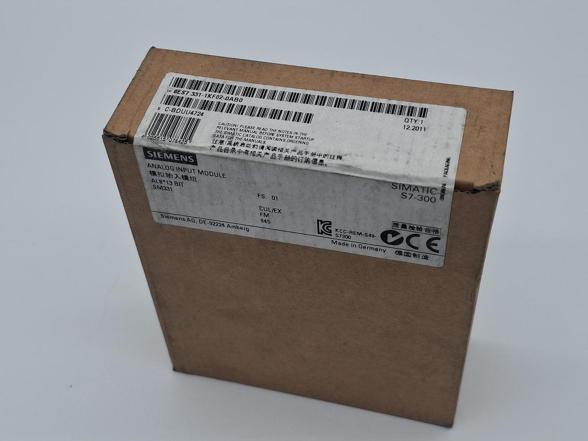 Analog Input Modul, 6ES7 331-1KF02-0AB0, Siemens, neu