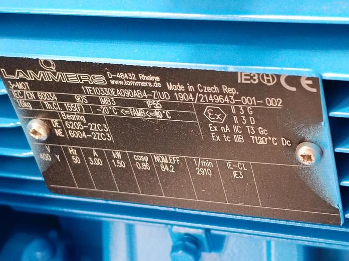 Gebraucht Ex geschützter Radialventilator, 8,3m³/min, MXE 010-000830-00, Reitz, neuwertig -40%