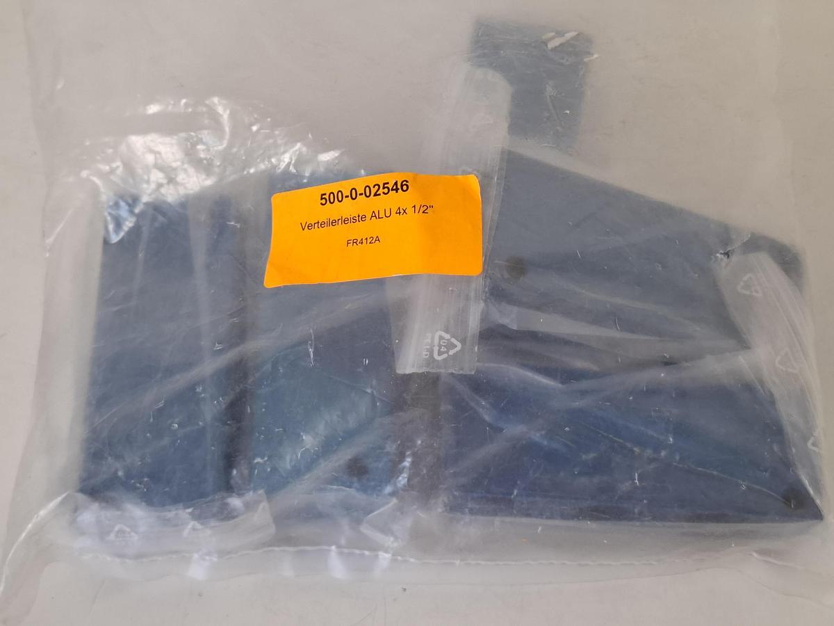 5 Stück Verteilerleiste Alu, 4x1/2", FR412A, , neu