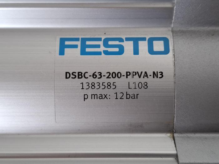 Gebraucht Pneumatik Flanschzylinder, DSBC-63-200-PPVA-N3, 1383585, Festo, gebraucht